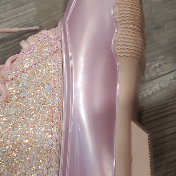 Jessica Carlyle Lace Up Glitter Duck Boots Size 3 - Picture 7 of 9